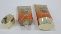 50g owalne rury kosmetyczne Aluminium / EVOH Barrier Packaging platerowany złotem Oval Czapka
